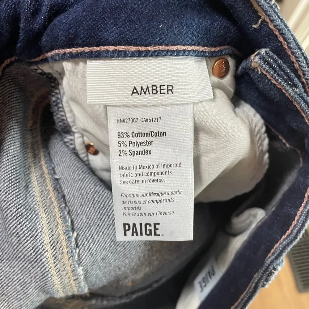 PAIGE Raw‎ Hem Ankle Jeans Size 25” RUN BIG